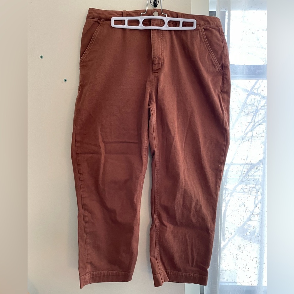 Quince Women's Stretch Cotton Twill Cropped Pants